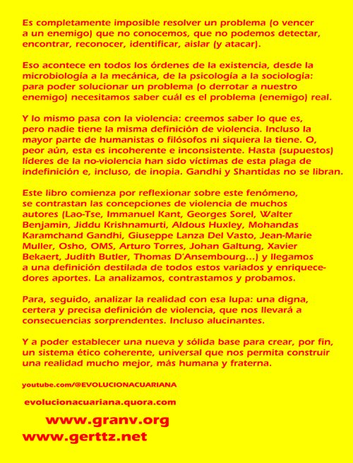contraportada VIOLENCIA. El Único Enemigo